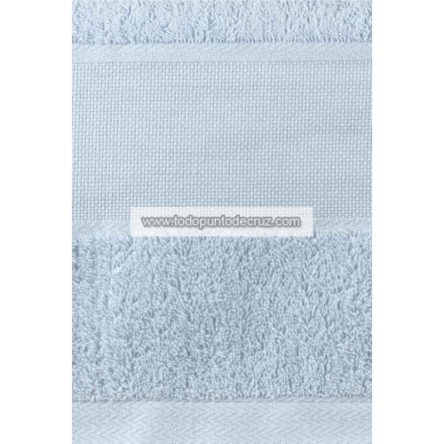 Toalla de Lavabo Rizo Azul pálido para Bordar a Punto de Cruz Terry Towel TPC50100AZP cross stitch bath towel