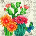 Kit Punto de Cruz Cactus en Flor Dimensions 70-35388 Cactus Bloom cross stitch kit