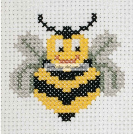 Primer Kit de punto de cruz: Abejita Anchor 3690000-10019 Bee 1st kit counted cross stitch