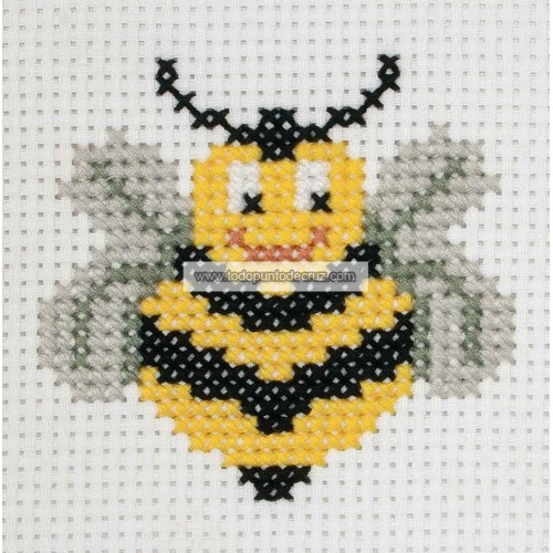 Primer Kit de punto de cruz: Abejita Anchor 3690000-10019 Bee 1st kit counted cross stitch