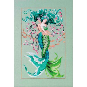 Gráfico Punto de Cruz Las Sirenas Gemelas Mirabilia MD176 Twisted Mermaids cross stitch chart