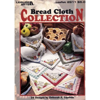 Gráfico Punto de Cruz Motivos de Cocina en Esquina Leisure Arts 2911 Bread Cloth Collection cross stitch chart