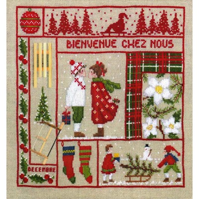Kit Punto de Cruz Bienvenida Diciembre Bonheur des Dames 2661 Bienvenue Decembre cross stitch kit