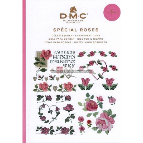 Cuadernillo Punto de Cruz Especial Rosas DMC 15821-22 cross stitch