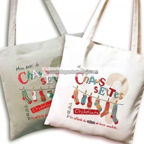 Tote Bag: Calcetines Huérfanos Lili Points SAC12 Chaussettes Orphelines