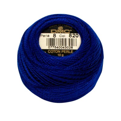 Ovillo Hilo Perlé algodón DMC 116/8 820 para bordar y ganchillo cotton embroidery thread