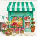 Kit Punto de Cruz La Floristería Dimensions 70-35401 Blooms Flower Shop cross stitch kit