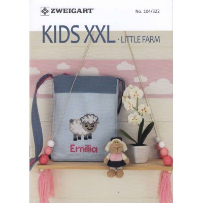 Librito Punto de Cruz Ideas de Bordado: Pequeña Granja XXL Zweigart 104-332 Kids Little farm cross stitch book