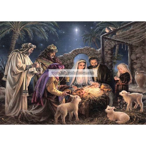 Gráfico Punto de Cruz La Natividad Heaven and Earth Designs Dona Gelsinger Nativity HAEDJG26492 cross stitch chart