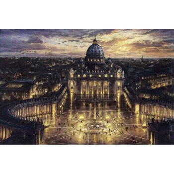 Puesta de Sol en el Vaticano Heaven and Earth Designs HAEKINKADE20180431 Thomas Kinkade Vaticano Sunset