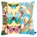 Kit punto de cruz Cojín Tres Mariposas Vervaco PN-0154716 Butterflies Deco Pillow cross stitch kit