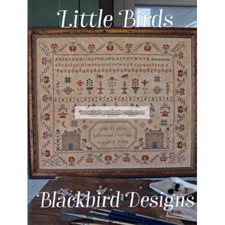 Sampler Pequeños Pájaros Blackbird Designs 311 Little Birds
