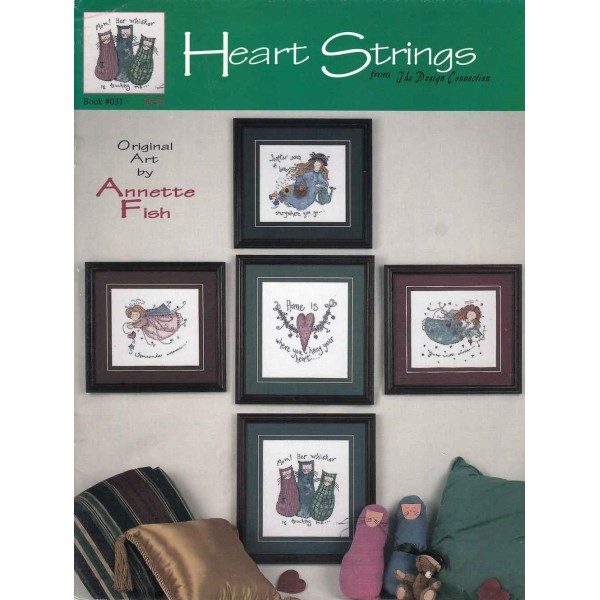 Gráfico Punto de Cruz Los Lazos del Corazón Design Connection 031 Heart Strings cross stitch chart