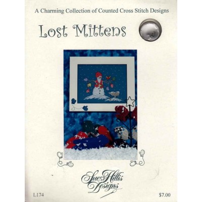 Gráfico Punto de Cruz Guantes Perdidos Sue Hillis Designs L174 Lost Mittens cross stitch chart