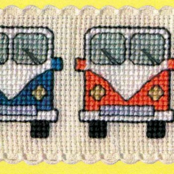 Furgonetas Vintage: Marcapáginas Textile Heritage BKCV Campervans Bookmark