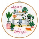 Kit Punto de Cruz La Oficina en Casa Vervaco PN-0195988 Home Office cross stitch kit
