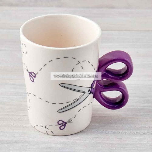 Taza Tijeras Groves Scissors Shaped Handle Mug N4371.3