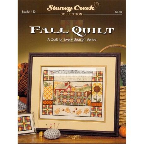 Gráfico Punto de Cruz Colcha de Otoño Stoney Creek LF153 Autumn Quilt cross stitch chart