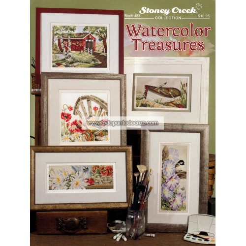 Gráfico Punto de Cruz Tesoros Pintados Stoney Creek 488 Watercolor Treasures cross stitch chart