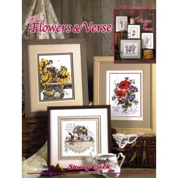 Gráfico Punto de Cruz Motivos Florales Stoney Creek 340 Flowers & Verse cross stitch chart