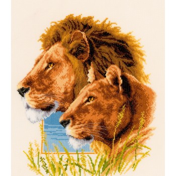 Pareja de Leones Vervaco PN-0143773 Lion Couple