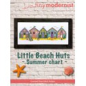 Gráfico Punto de Cruz Pequeñas Casetas de Baño Tiny Modernist TMR138 Little Beach Huts cross stitch chart