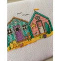 Gráfico Punto de Cruz Pequeñas Casetas de Baño Tiny Modernist TMR138 Little Beach Huts cross stitch chart