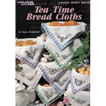 Gráfico Punto de Cruz Motivos en Esquina Leisure arts 2467 tea Time Bread Cloths cross stitch chart