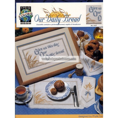 Gráfico Punto de Cruz Panes y Espigas True Colors BCL-10107 Our Daily Bread cross stitch chart