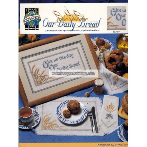 Gráfico Punto de Cruz Panes y Espigas True Colors BCL-10107 Our Daily Bread cross stitch chart