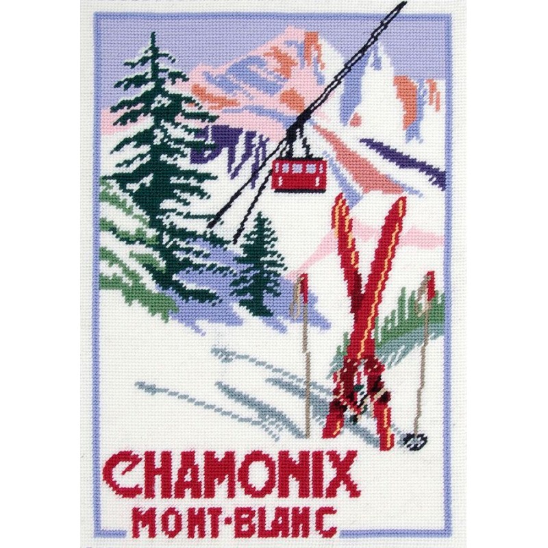 Cañamazo Medio Punto Penélope Vacaciones en Chamonix DMC C2203