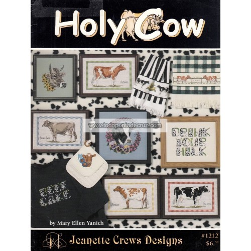 Gráfico Punto de Cruz Vacas Jeanette Crews 1212 Holy Cow cross stitch chart
