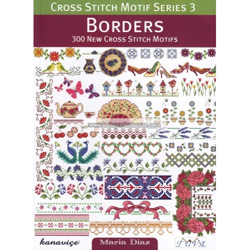 Cenefas y Motivos Maria Diaz Tuva 5630 Cross stitch motif series 3 Borders