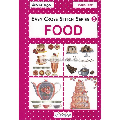 Motivos de Comida Fáciles Maria Diaz Tuva 5800 Easy Cross stitch series Food