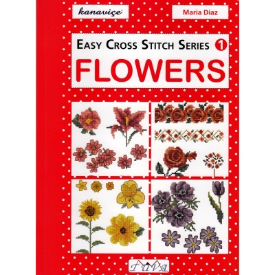 Libro Punto de Cruz Motivos Florales Fáciles Tuva 5780 Flowers easy