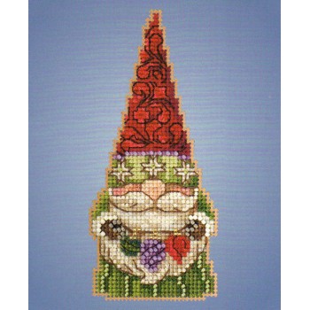 Kit Punto de Cruz con Abalorios Gnomo con Adornos Mill Hill JS20-2215 Gnome with Ornaments Jim cross stitch kitShore