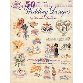 Gráfico de Punto de Cruz 50 Motivos de Boda American School of Needlework 3679 50 Wedding Designs by Linda Gillum