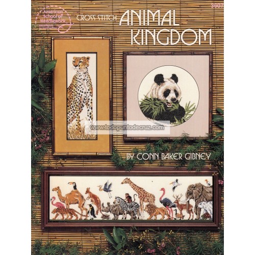 Gráfico de Punto de Cruz Reino Animal American School of Needlework 3607 Cross Stitch Animal Kingdom