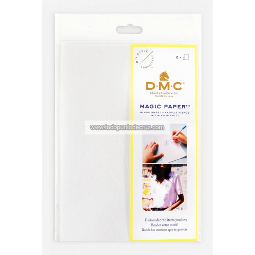 Pack de 2 Hojas de Papel Mágico para bordado DMC FC0006L embroidery Magic Paper