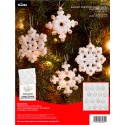 Kit 16 Adornos Fieltro Copos de Nieve Bucilla Plaid 86984E Elegant Christmas Snowflakes felt Ornaments