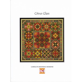 Gráfico Punto de Cruz Vidriera Cítrica Carolyn Manning Designs Citrus Glass cross stitch chartpack