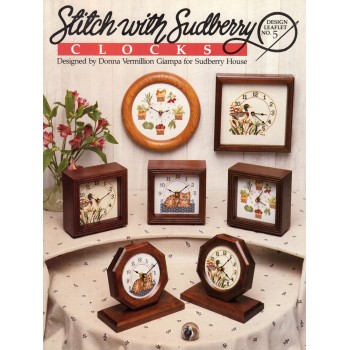 Gráfico de Punto de Cruz Relojes I Sudberry House Leaflet 5 Clocks cross stitch chart