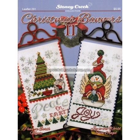 Colgadores Navideños II Stoney Creek Leaflet 291 Christmas Banners I cross stitch chart