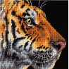 Kit Medio Punto Tigre de Perfil Dimensions 07225 Tiger Profile Needlepoint kit