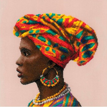 Kit Punto de Cruz Colores de Africa RIOLIS 2164 Amazing women africa cross stitch kit