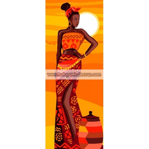 Plancha de Medio Punto Belleza Africana Royal Paris 9880137-00124 La Beaute Africaine tapestry needlepoint canvas