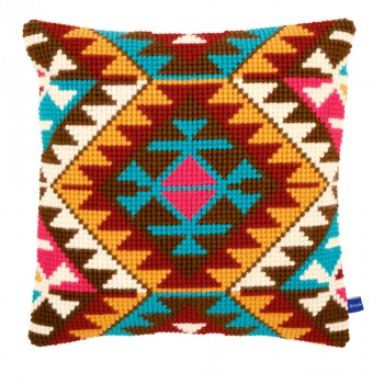 Kit Cojín Punto de Cruz Etnico I Vervaco PN-0146715 Ethnical Print cushion cross stitch kit