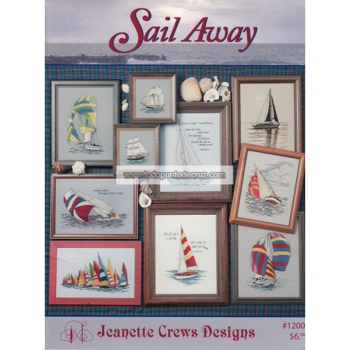 Gráfico Punto de Cruz Navegando Jeanette Crews 1200 Sail Away cross stitch chart