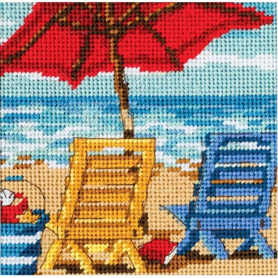 Kit Medio Punto Sillas de Playa Dimensions 07223 Beach Chair Duo needlepoint kit