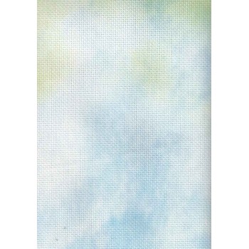 Retal de Tela aida 14 ct. Azul/Verde Marmolado 28 x 30 cm. DMC DM222I-747